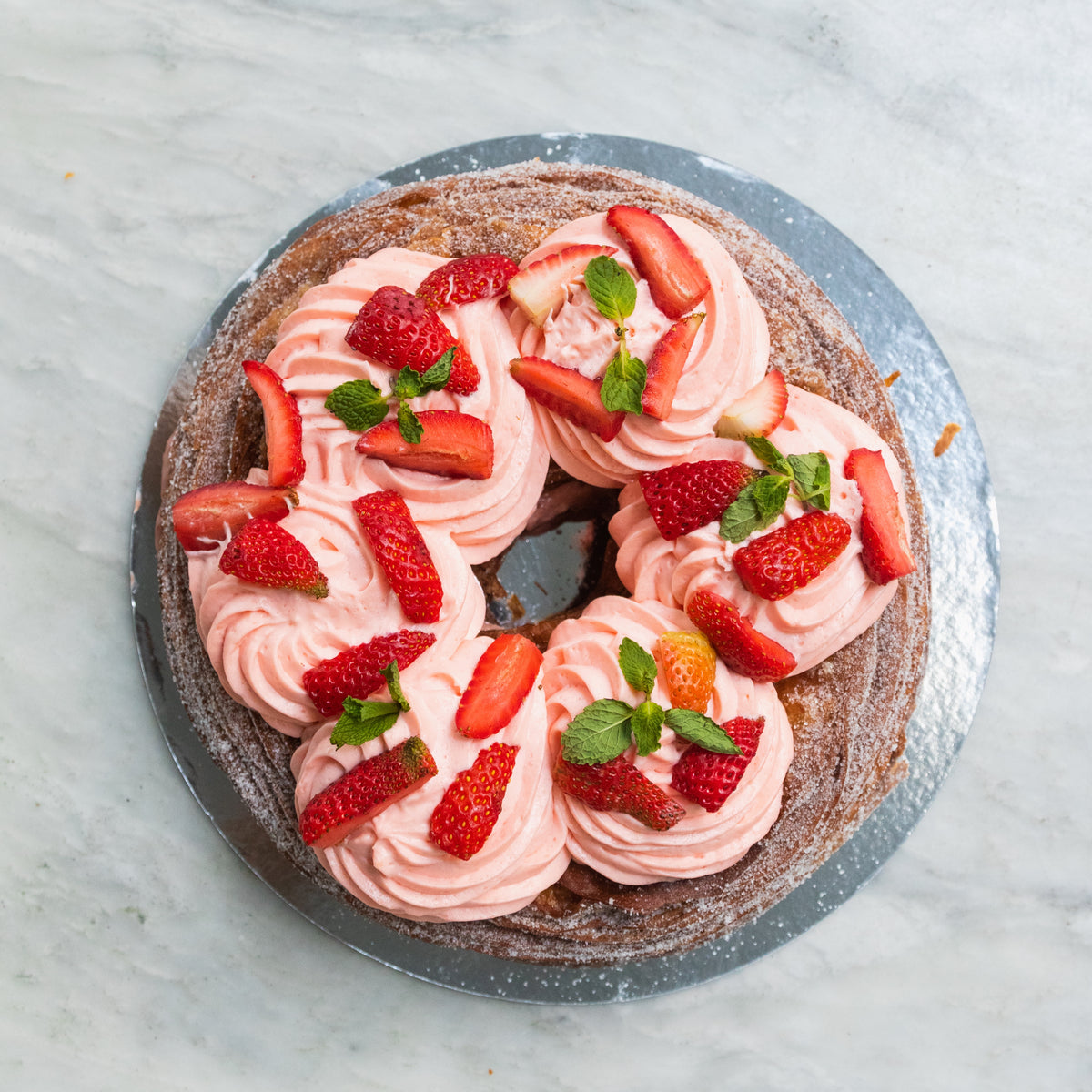 Strawberry Cream Cronut Cake (For Pick Up Only) Wildflour ToGo
