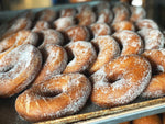 Load image into Gallery viewer, Tray of Old Fashioned Donuts topped with Sugar dessert or pastry
